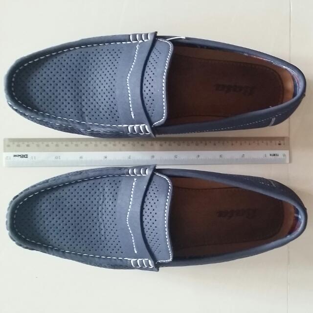 BATA Moccasin Navy Blue, Men's Fashion 