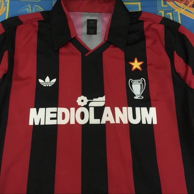 NWT Adidas XL MEDIOLANUM vintage 1990 Milan jersey