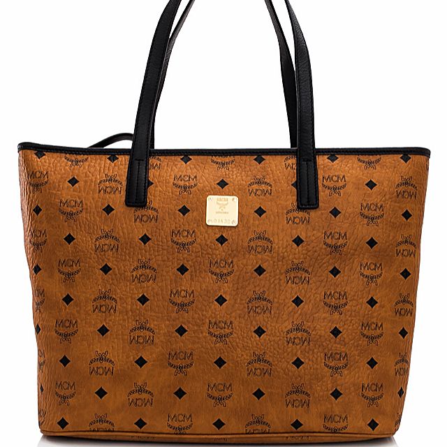Mcm visetos shopper sales tote