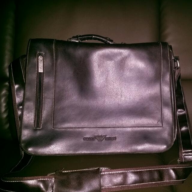 emporio armani laptop bag