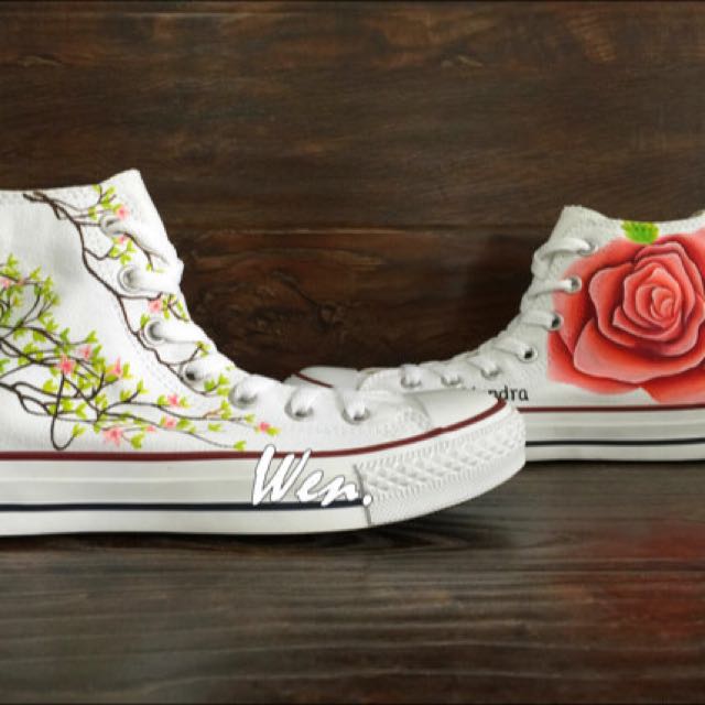 custom floral converse