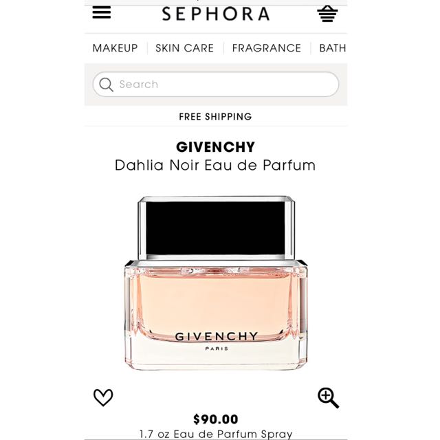 Dahlia noir sephora top