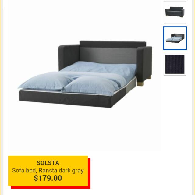 *reserved* Ikea Solsta Sofa Bed Rarely Used, Furniture & Home Living