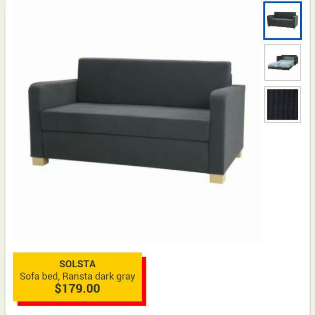 *reserved* Ikea Solsta Sofa Bed Rarely Used, Furniture & Home Living