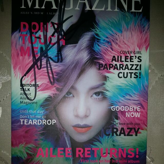 Ailee Autograph Magazine 3rd Mini Album Autographed Hobbies Toys Memorabilia Collectibles Fan Merchandise On Carousell