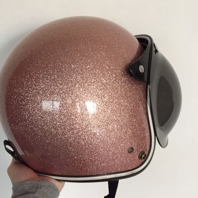 Pink glitter bike 2025 helmet