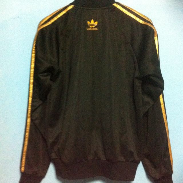 Black Gold Adidas Jacket Track top Women s Fashion Coats