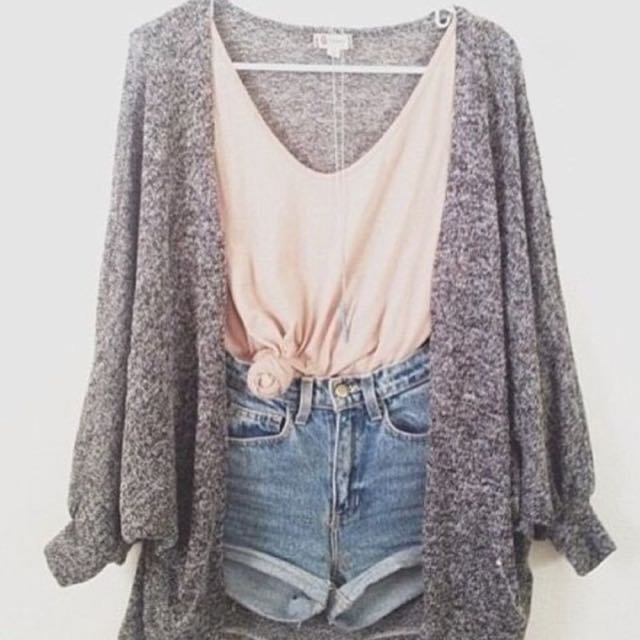 hm grey cardigan