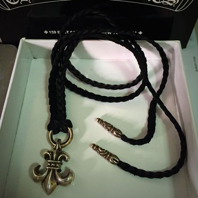 Chrome hearts leather discount necklace