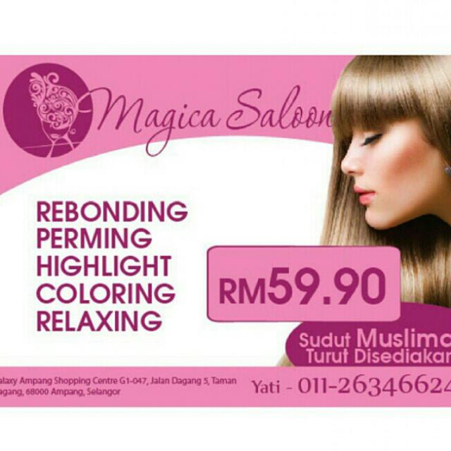 Hair Rebonding, Hair Colouring, Hair Perming, Etc., Women's Fashion