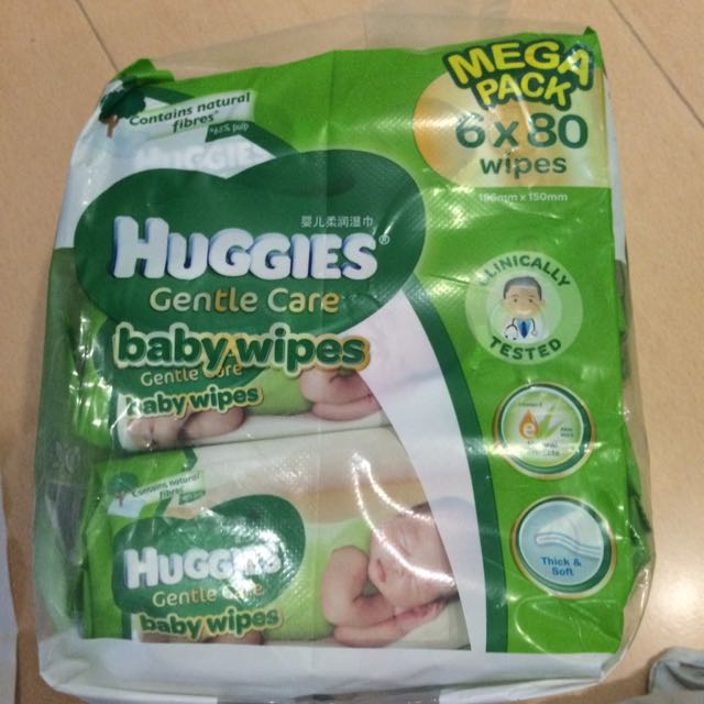 HUGGIES GENTLE CARE BABY WIPES, Babies & Kids on Carousell