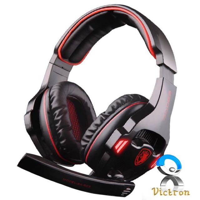 Sades sa903 usb 7.1 surround sound stereo gaming headset with mic for pc 2025 laptop