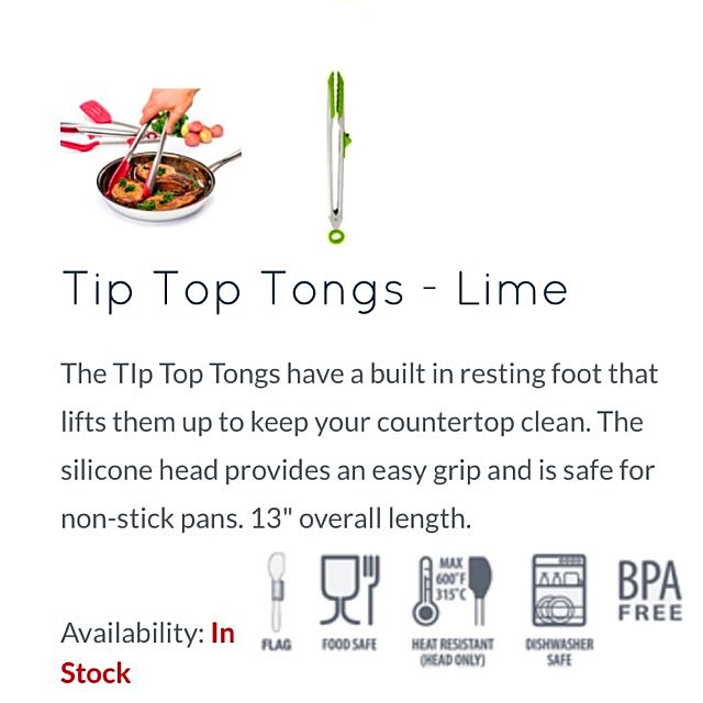 Tovolo Tip Top Tongs, Easy-Grip Kitchen Tongs For Cooking With Silicone  Tips, Easy Locking Mechanism, Cooking Utensil With Resting Foot,  Heat-Resistant & BPA-Free Silicone Tips & Reviews