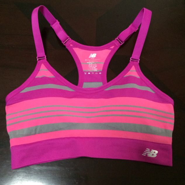 new balance sports bra pink