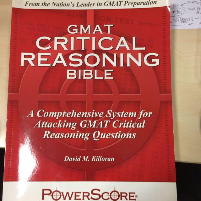 Gmat Critical Reasoning Bible Books Stationery On Carousell