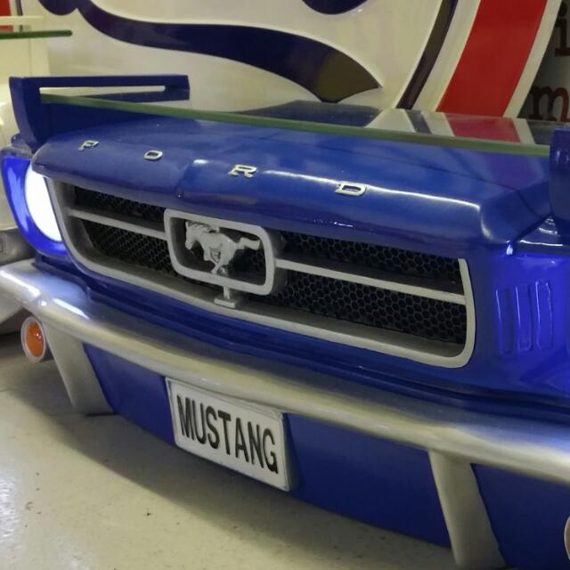 Vintage Style 1964 FORD 1/2 MUSTANG 3D FRONT WALL SHELF WITH LIGHTS Great for Man Cave, Home