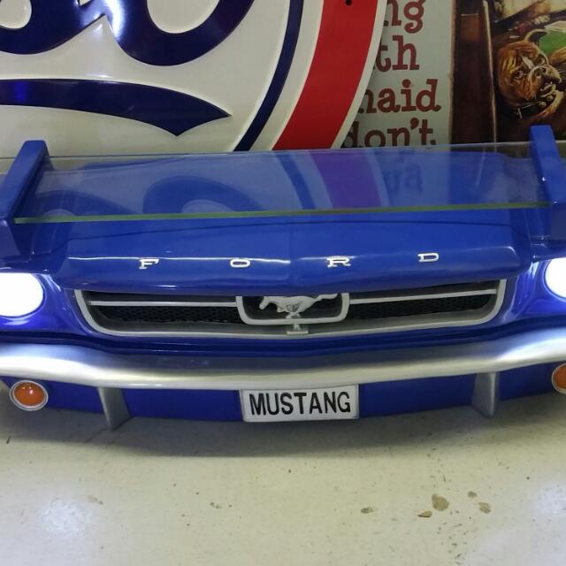 Vintage Style 1964 FORD 1/2 MUSTANG 3D FRONT WALL SHELF WITH LIGHTS Great for Man Cave, Home