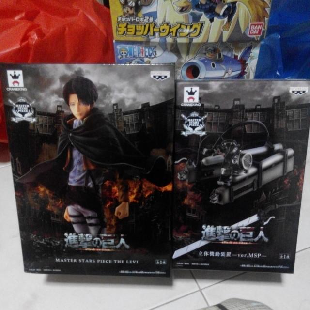 Attack On Titan Banpresto Master Stars Piece The Levi With 3d Maneuver Gear Set Toys Games On Carousell