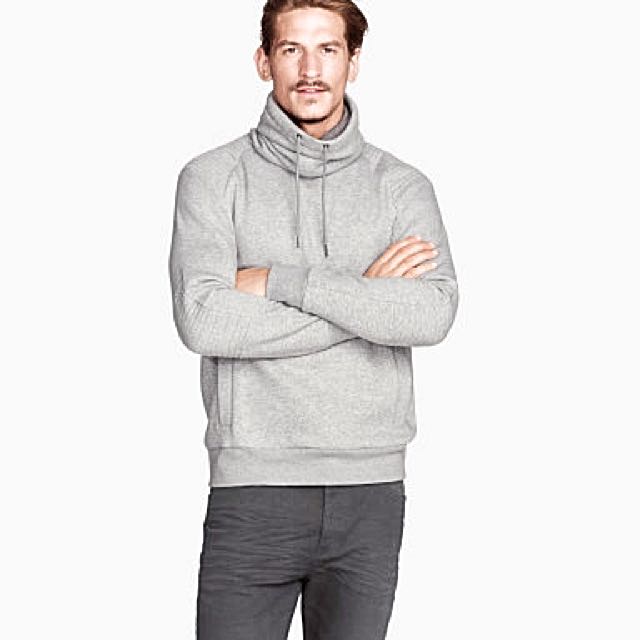 Chimney neck hoodie mens 2025