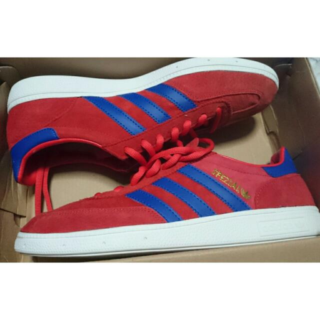 *Rare* Adidas Spezial Red With Blue Stripes, Men's Fashion, Activewear ...