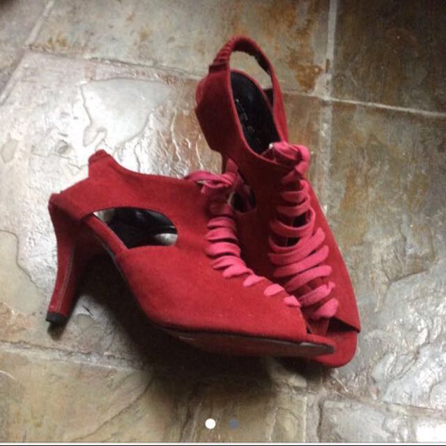 red sneaker heels