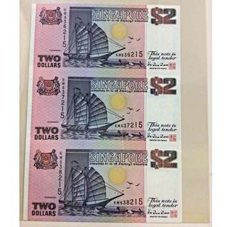 3 Pieces Uncut Ship Series (Purple)