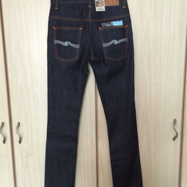 nudie thin finn dry ecru embo