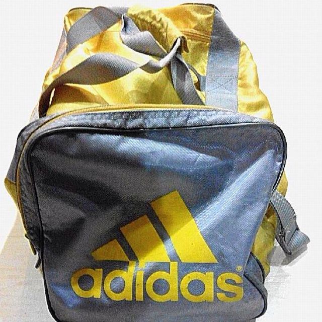 Adidas Yellow Duffel Bag, Men's Fashion, Bags, Belt bags, Clutches and