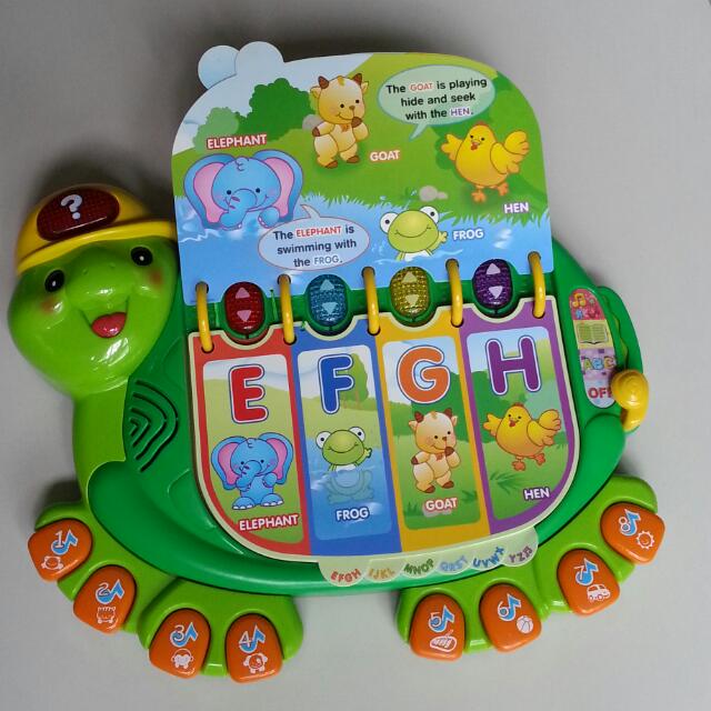 Pre-loved Vtech Touch And Teach Turtle, Babies & Kids, Infant Playtime ...