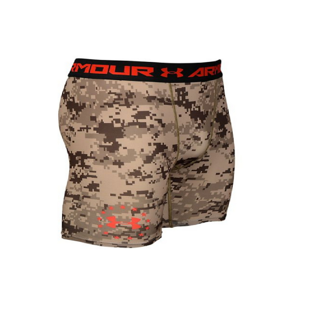 under armour camo compression shorts