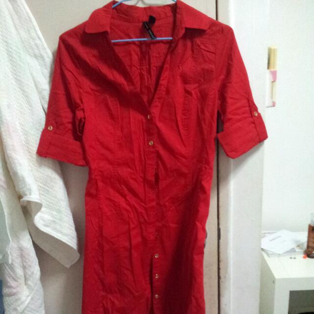 slim fit shirt dress