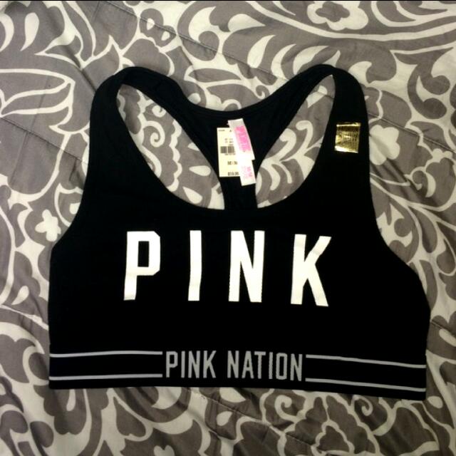 pink nation sports bra