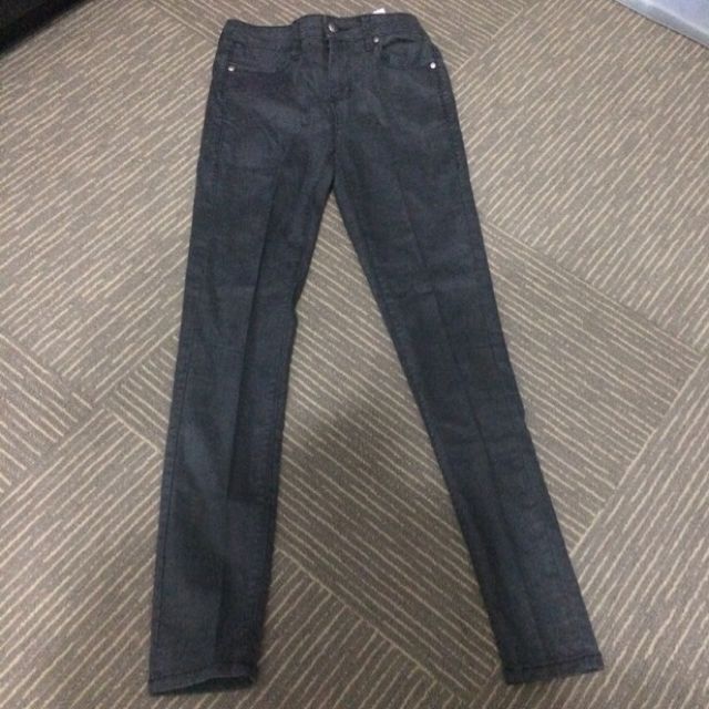 Topshop Moto Black Coated Leigh Jeans Women s Fashion Bottoms Jeans Leggings on Carousell