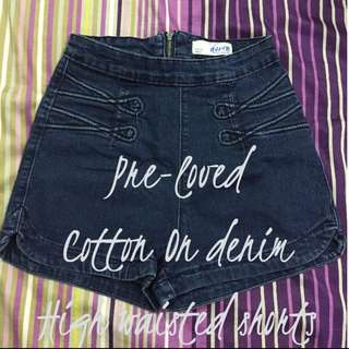 Cotton On Denim High Waisted Shorts