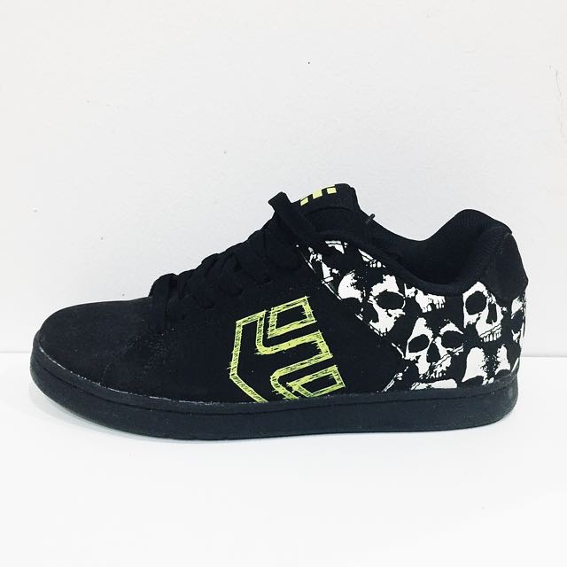 Etnies Skull Skate Shoes (Black/White 