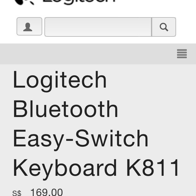 Logitech K811 Backlit Bluetooth Easy Switch Keyboard For iPad iMac