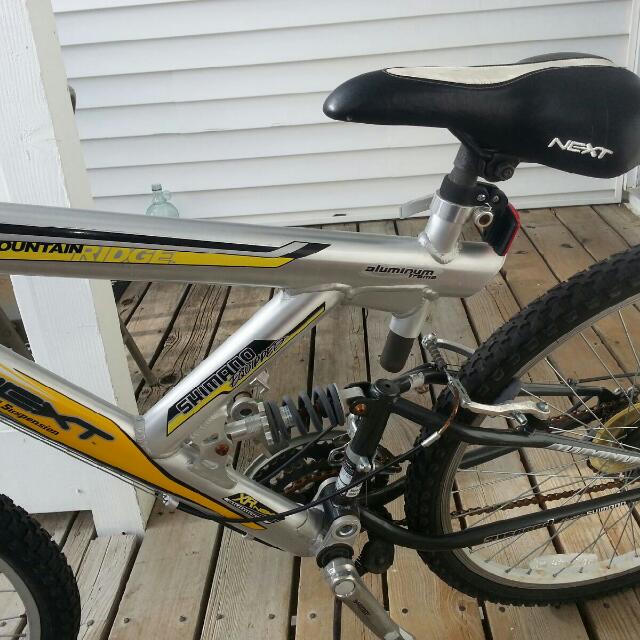 Next 2x dual suspension shop mountain bike