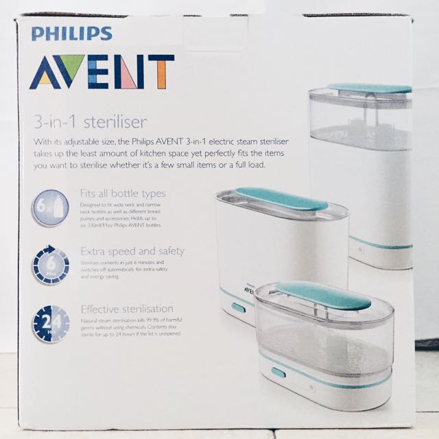 BRAND NEW PHILIPS AVENT 3 in 1 Steam Steriliser Babies Kids
