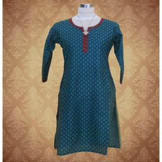 L Simple Blue Printed kurti / tunic