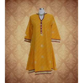 M Sweet Saffron-Coloured Kurti / Tunic