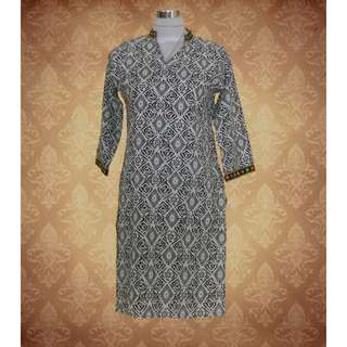 XL Funky Printed Black&White Kurti / Tunic