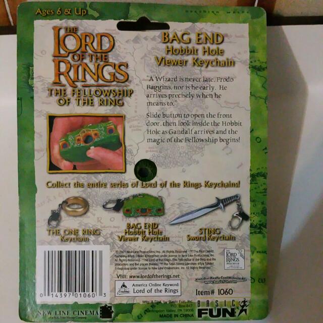 Lord Of The Rings Lotr Bag End Hobbit Hole Viewer Keychain Toys