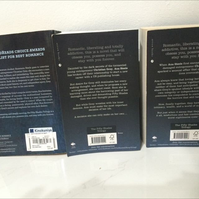 Selling Three Books Fifty Shades Of Grey Fifty Shades Darker And