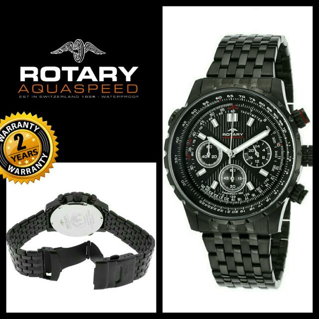 Rotary aquaspeed chronograph black store