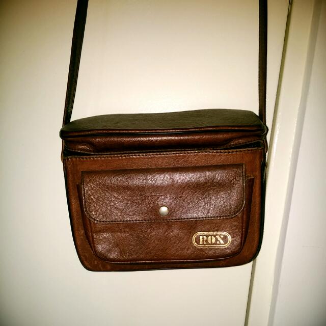 TOP* w/ KEY Brown Hard Rox GERMANY 1980s Camera Bag Case TLR
