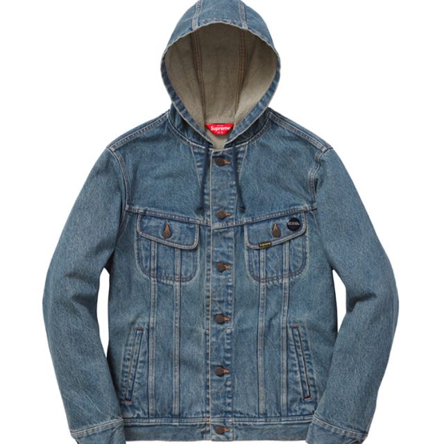 Supreme SS15 Hooded Denim Jacket Men s Fashion Coats Jackets