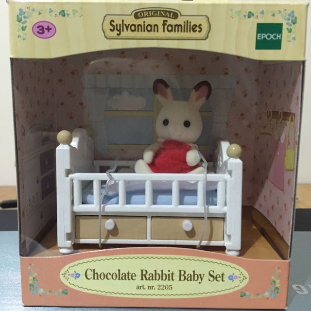 sylvanian families chocolate rabbit baby set