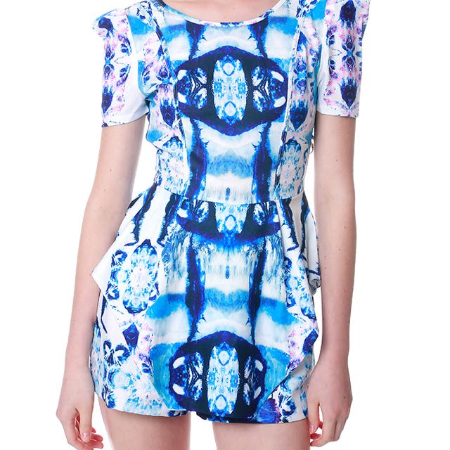 BNIP Real MDS Charlott Romper In Blue Size M Women s Fashion Tops Sleeveless on Carousell