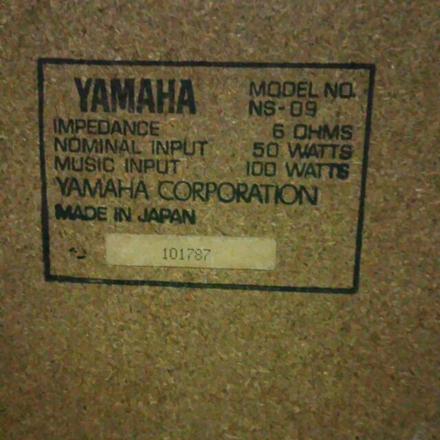 Yamaha 6 Omhs Tower Speaker NS-09, Furniture & Home Living, Kitchenware ...