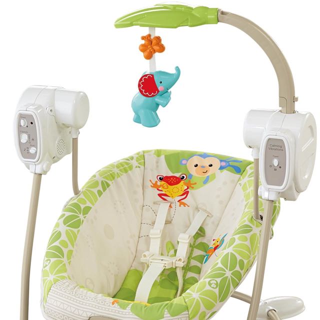 Fisher Price Space Saver Seat N Swing Rainforest Friends Babies Kids On Carousell
